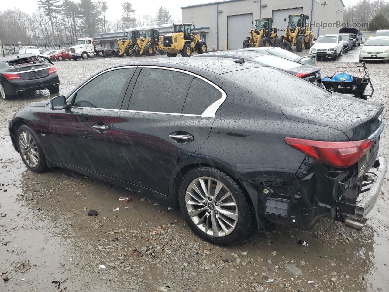 2019 Infiniti Q50 Luxe Черный vin: JN1EV7AR7KM559377