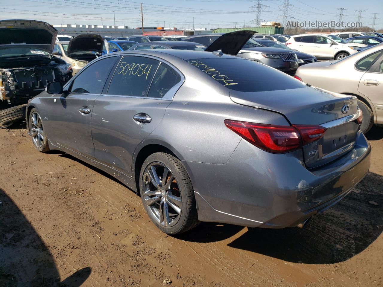 2019 Infiniti Q50 Luxe Gray vin: JN1EV7AR7KM591245