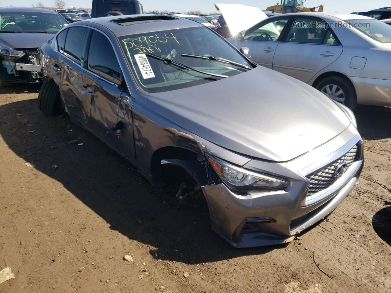 2019 Infiniti Q50 Luxe Серый vin: JN1EV7AR7KM591245