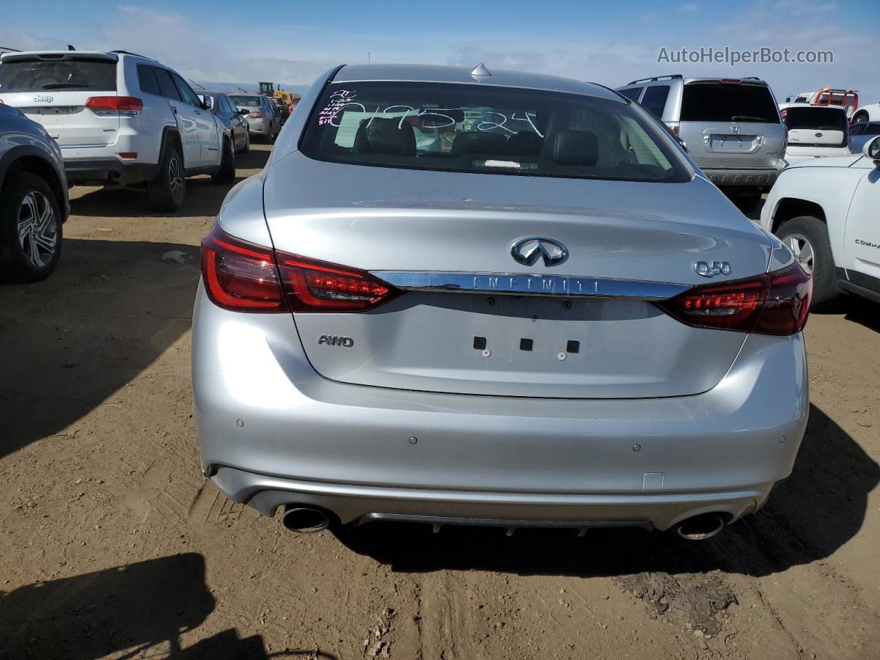 2019 Infiniti Q50 Luxe Silver vin: JN1EV7AR7KM592279