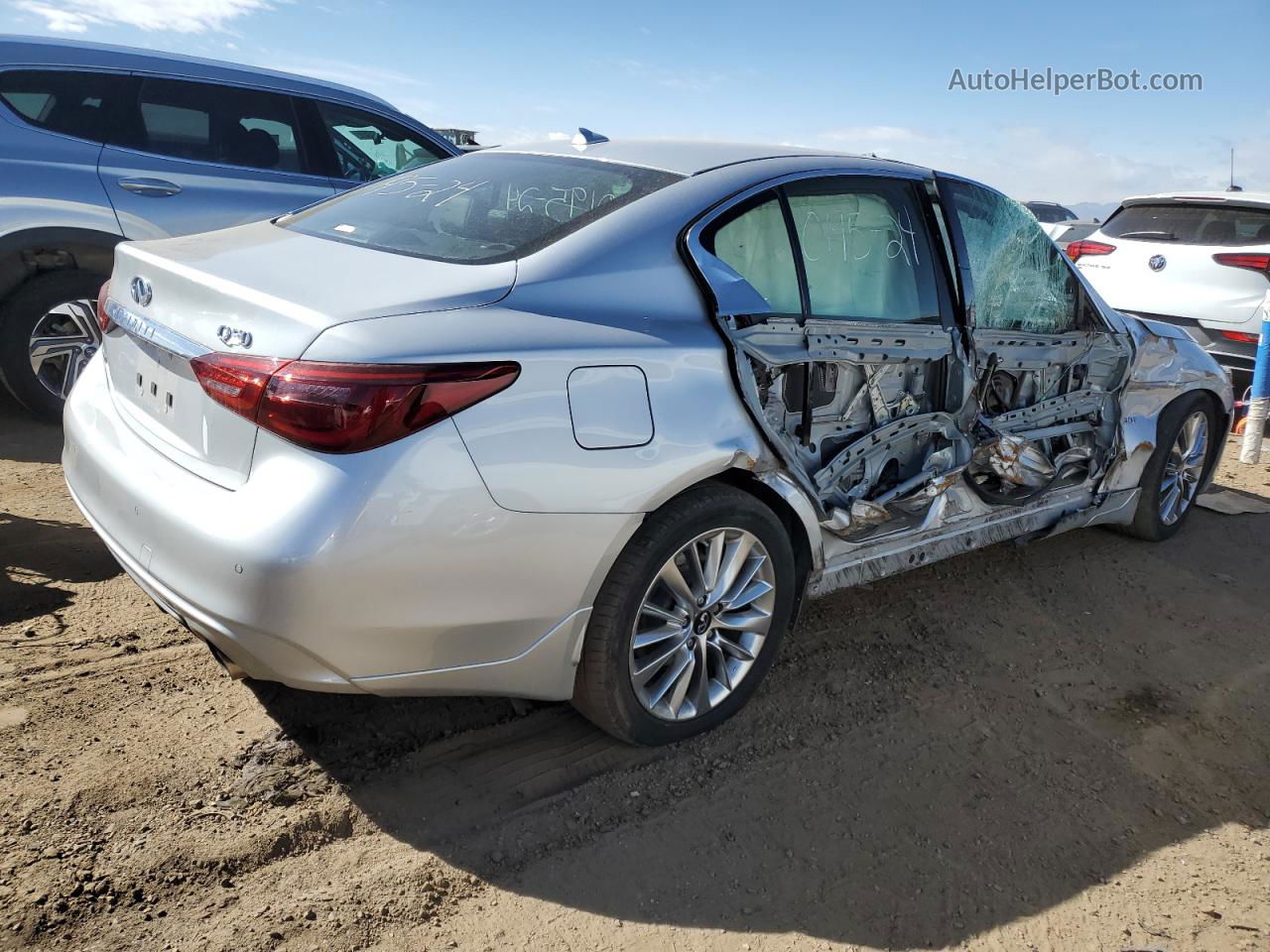 2019 Infiniti Q50 Luxe Silver vin: JN1EV7AR7KM592279