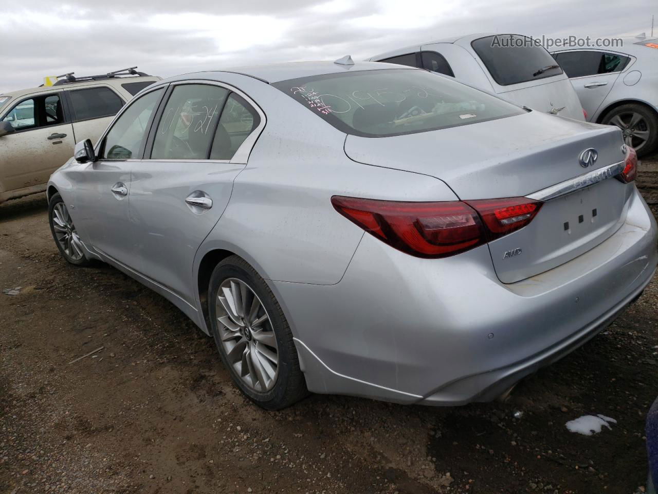 2019 Infiniti Q50 Luxe Silver vin: JN1EV7AR7KM592279