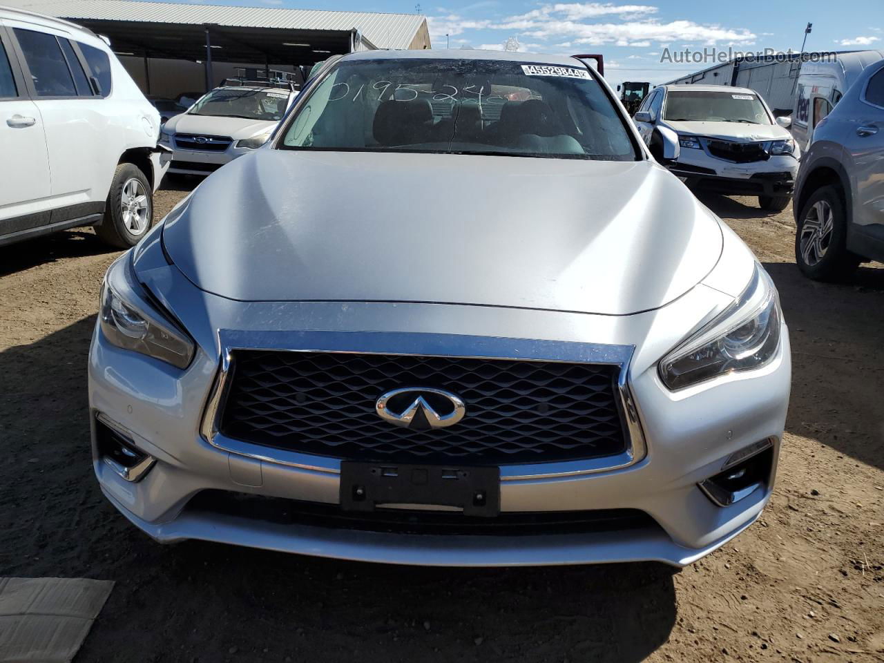 2019 Infiniti Q50 Luxe Silver vin: JN1EV7AR7KM592279