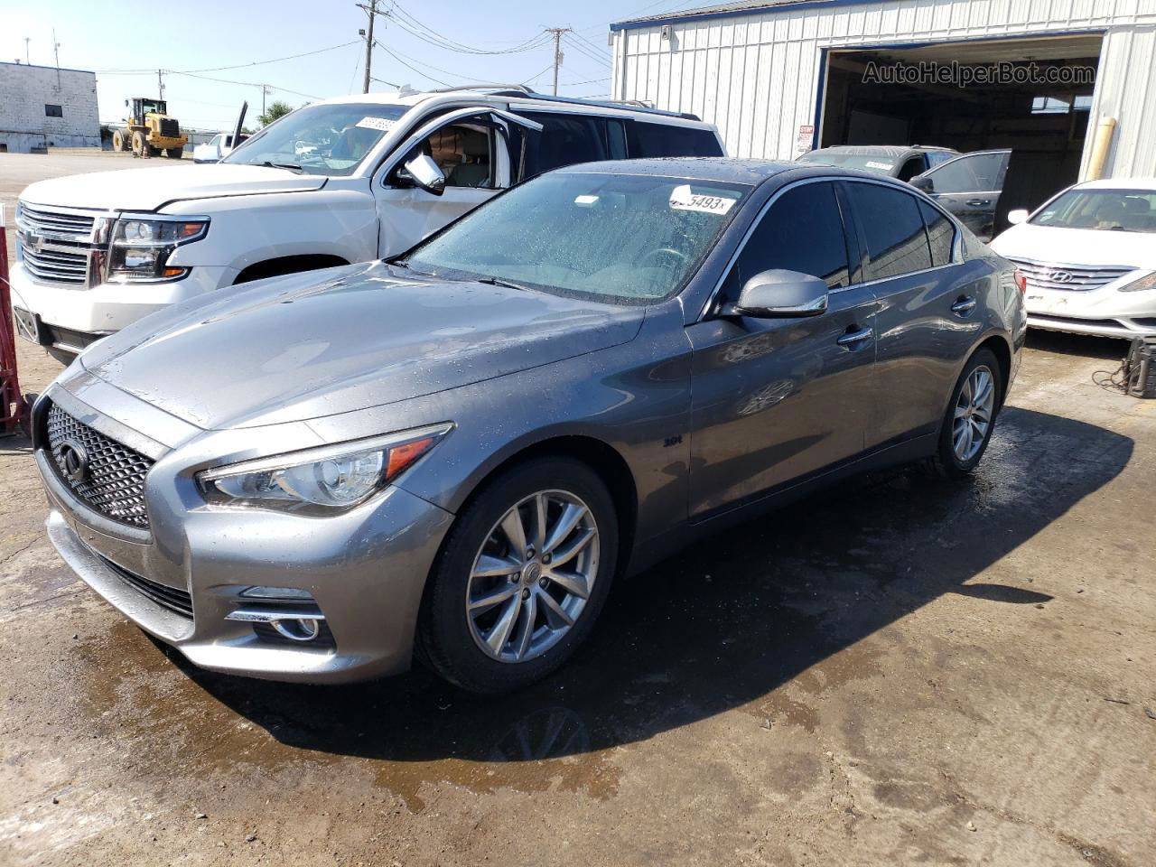 2016 Infiniti Q50 Premium Серый vin: JN1EV7AR8GM341195