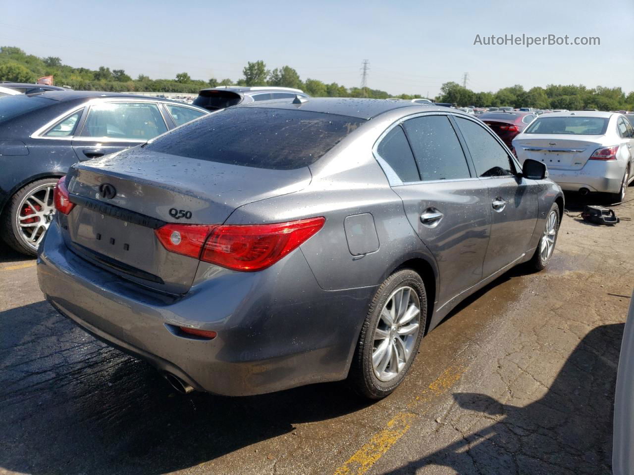 2016 Infiniti Q50 Premium Gray vin: JN1EV7AR8GM341195