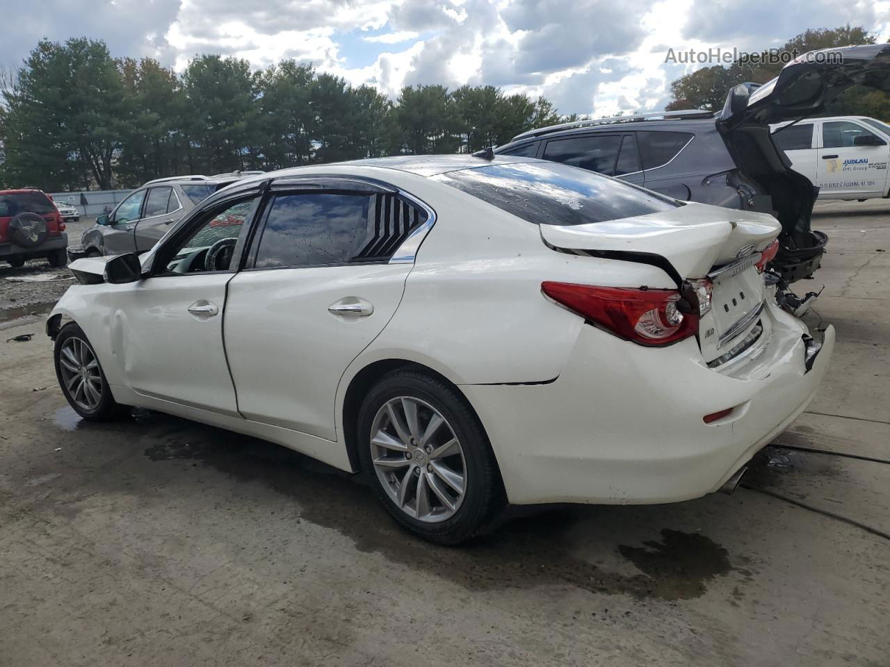 2016 Infiniti Q50 Premium White vin: JN1EV7AR8GM344131