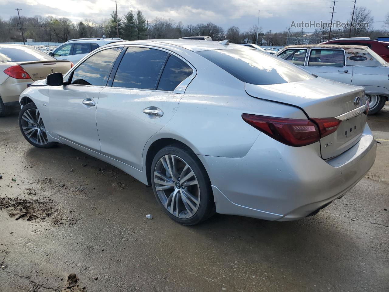 2018 Infiniti Q50 Luxe Silver vin: JN1EV7AR8JM433138