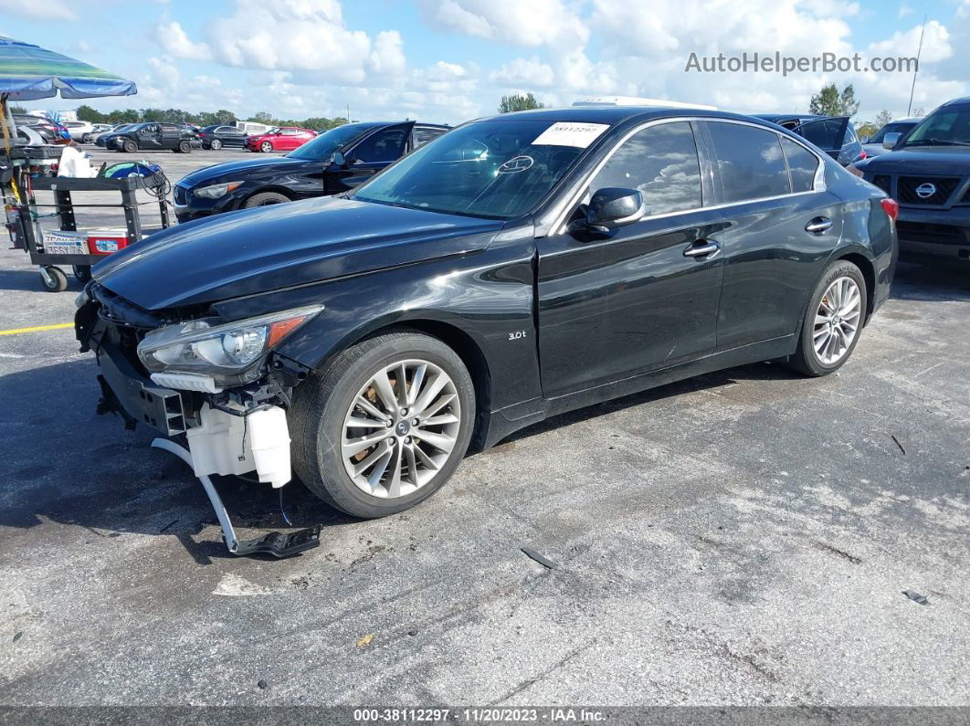 2018 Infiniti Q50 3.0t Luxe Черный vin: JN1EV7AR8JM433270