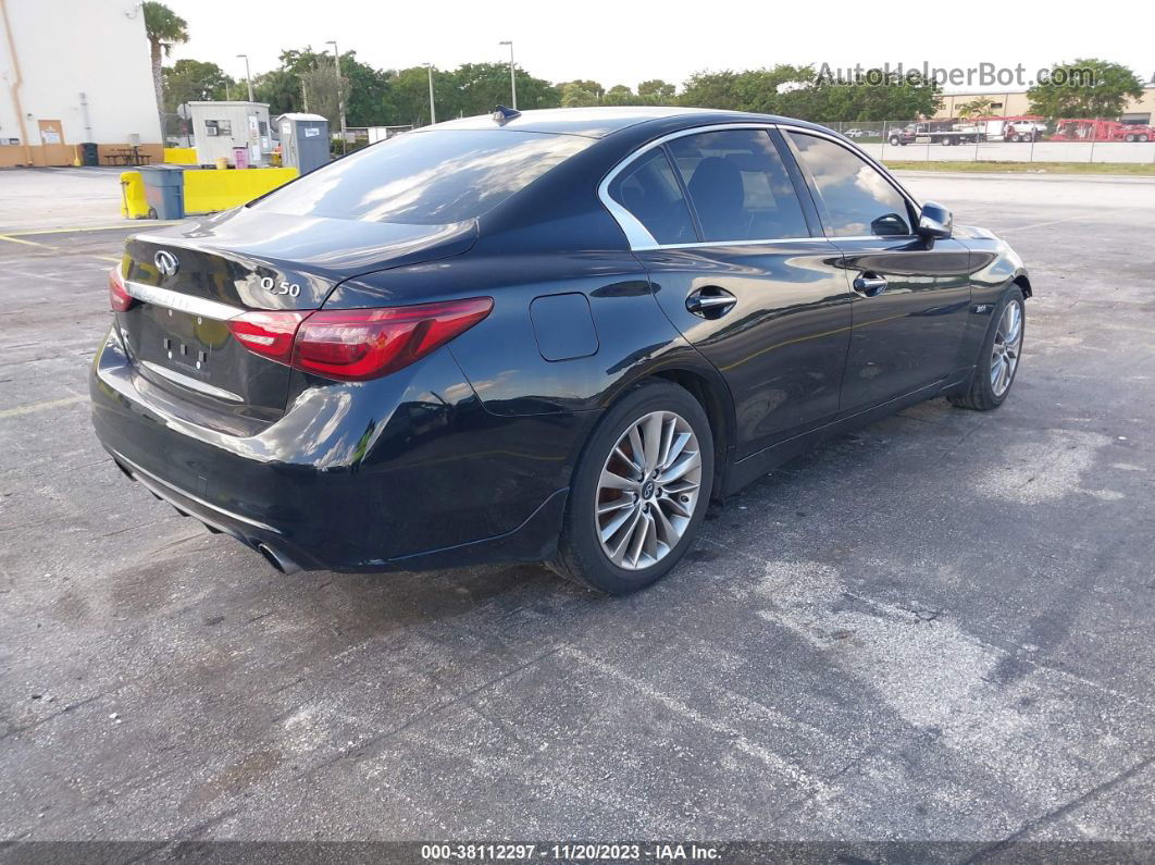 2018 Infiniti Q50 3.0t Luxe Черный vin: JN1EV7AR8JM433270