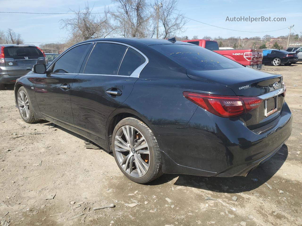 2018 Infiniti Q50 Luxe Черный vin: JN1EV7AR8JM435262