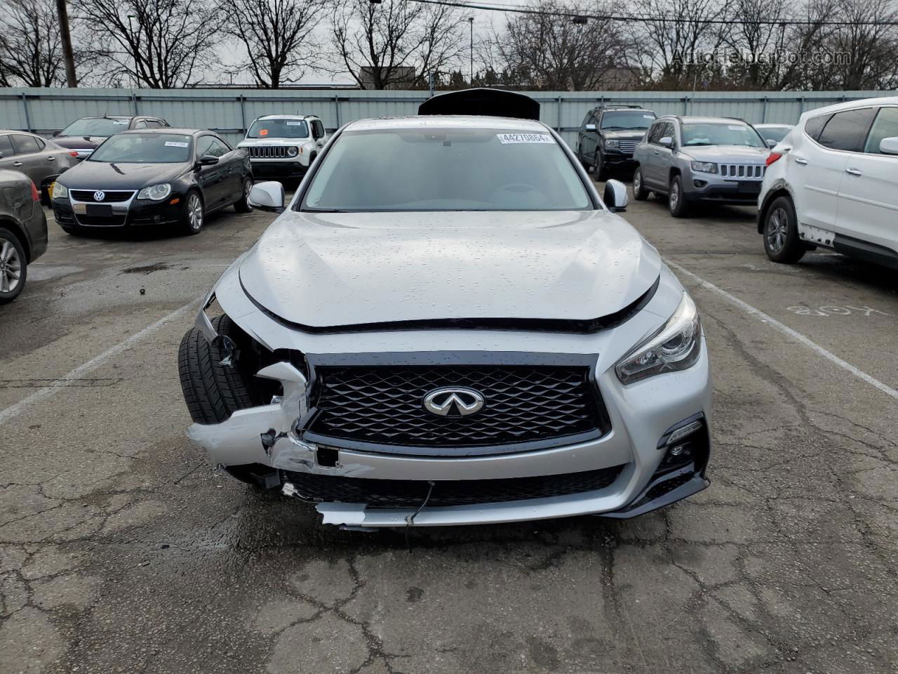 2018 Infiniti Q50 Luxe Silver vin: JN1EV7AR8JM437304