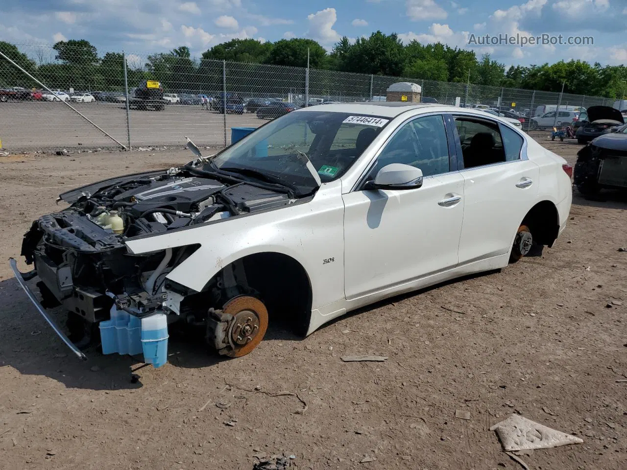 2018 Infiniti Q50 Luxe Белый vin: JN1EV7AR8JM438839