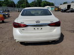 2018 Infiniti Q50 Luxe White vin: JN1EV7AR8JM438839