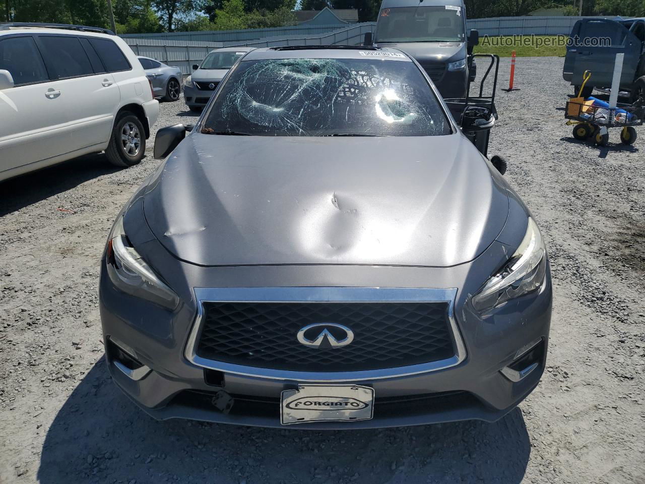 2018 Infiniti Q50 Luxe Gray vin: JN1EV7AR8JM443362