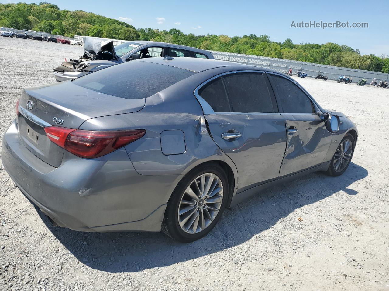 2018 Infiniti Q50 Luxe Серый vin: JN1EV7AR8JM443362