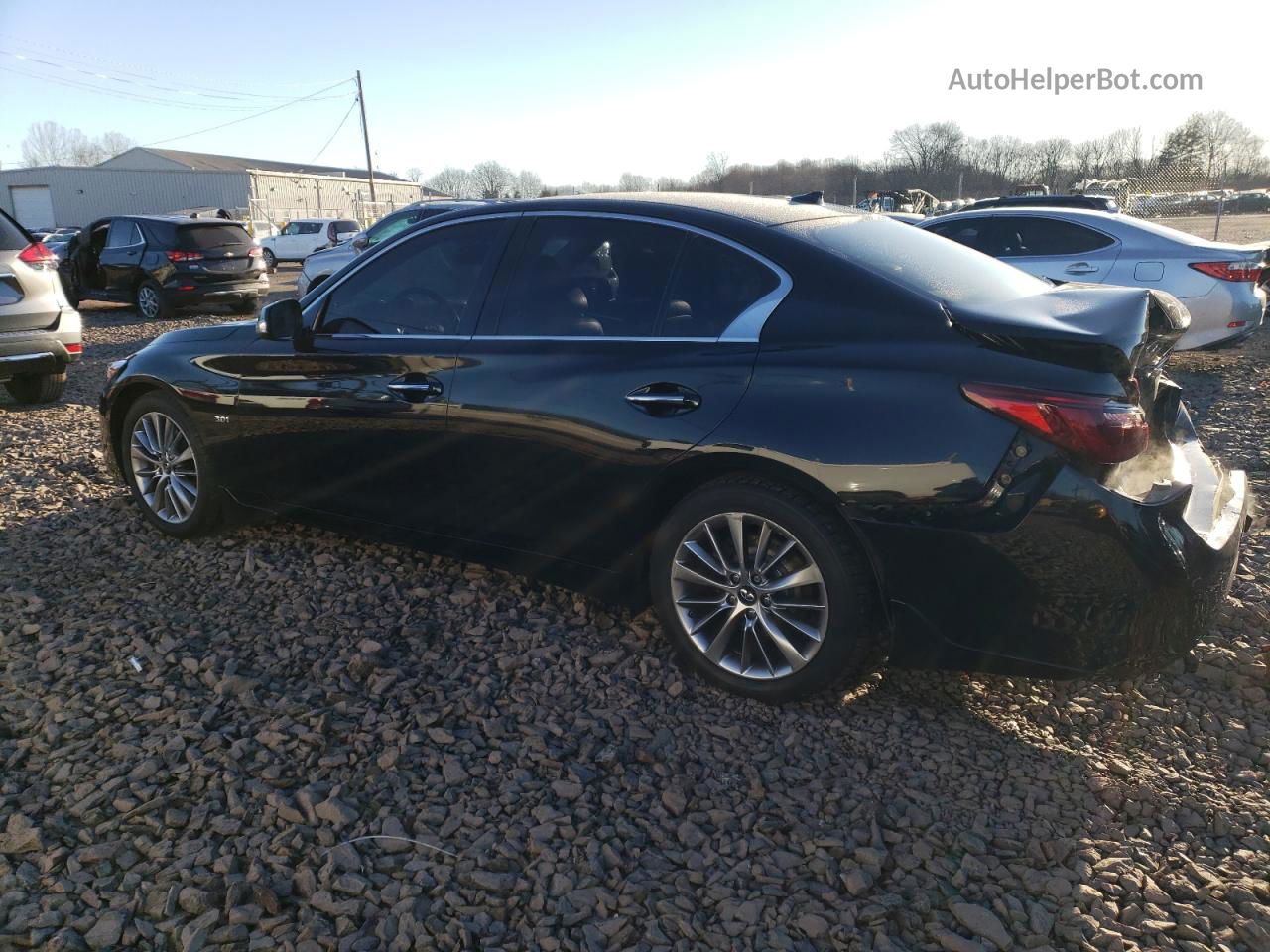 2018 Infiniti Q50 Luxe Черный vin: JN1EV7AR8JM443605