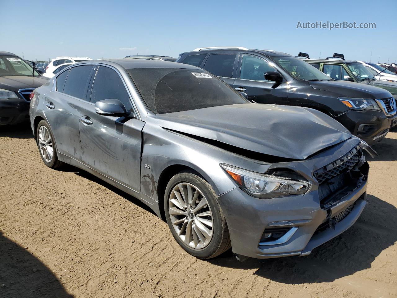 2018 Infiniti Q50 Luxe Gray vin: JN1EV7AR8JM611615