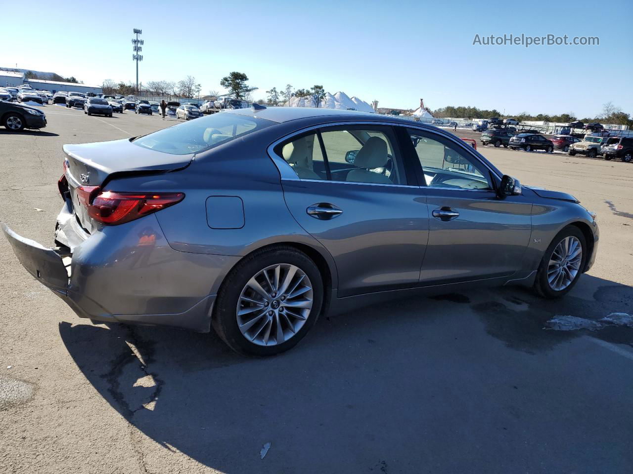 2019 Infiniti Q50 Luxe Серый vin: JN1EV7AR8KM550879