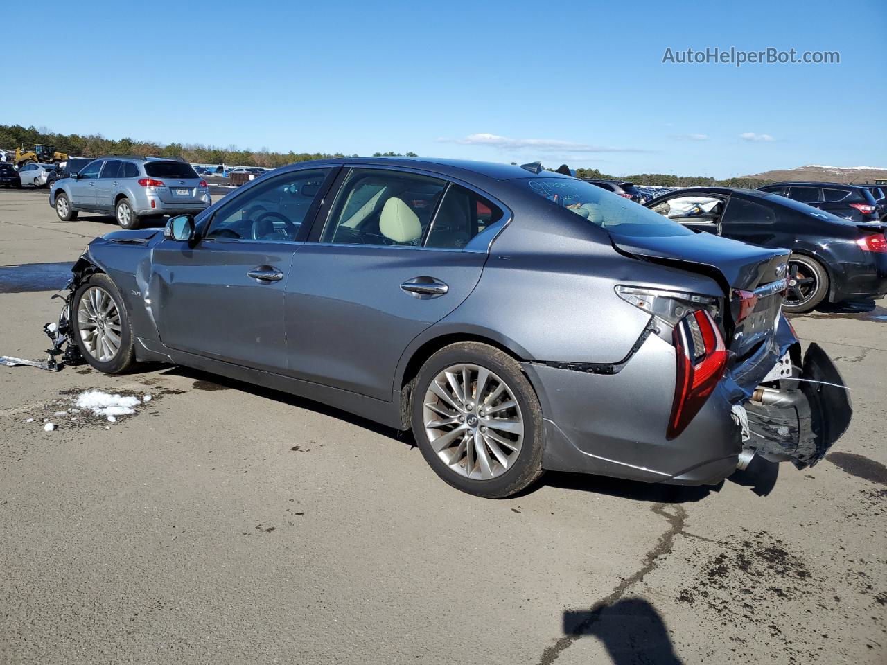 2019 Infiniti Q50 Luxe Серый vin: JN1EV7AR8KM550879