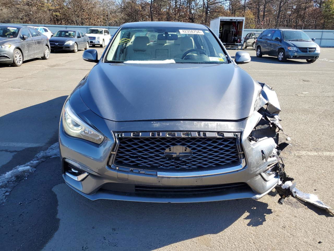 2019 Infiniti Q50 Luxe Серый vin: JN1EV7AR8KM550879