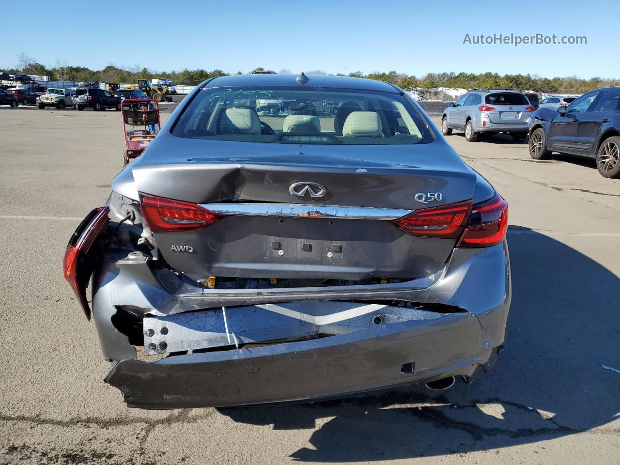 2019 Infiniti Q50 Luxe Серый vin: JN1EV7AR8KM550879