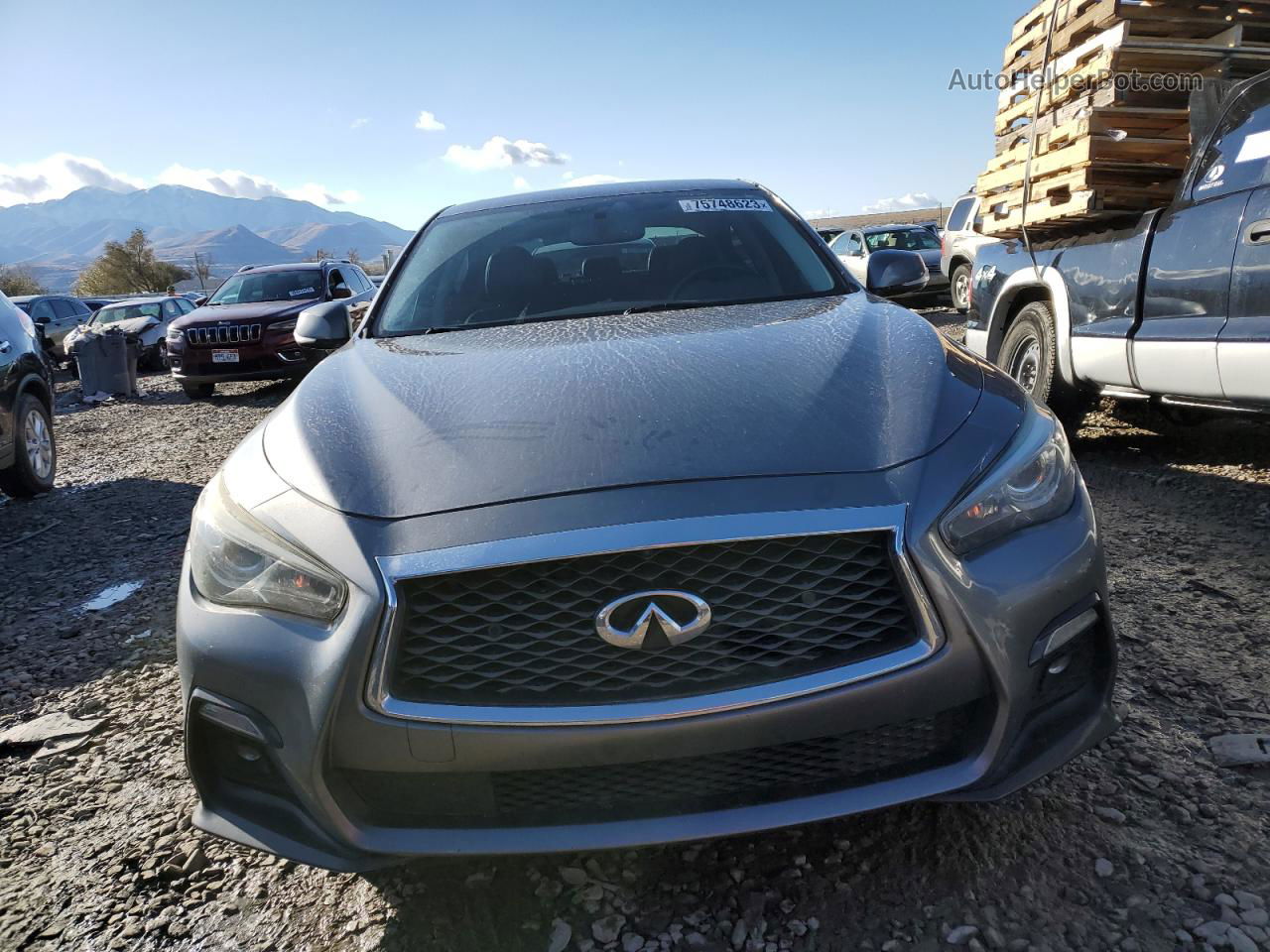 2019 Infiniti Q50 Luxe Серый vin: JN1EV7AR8KM551174