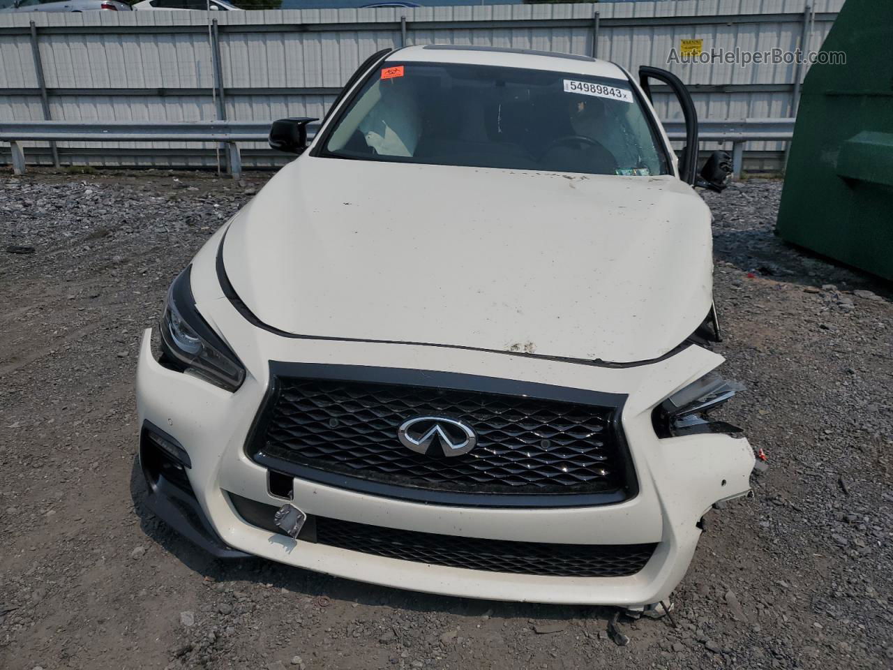 2019 Infiniti Q50 Luxe Белый vin: JN1EV7AR8KM554009