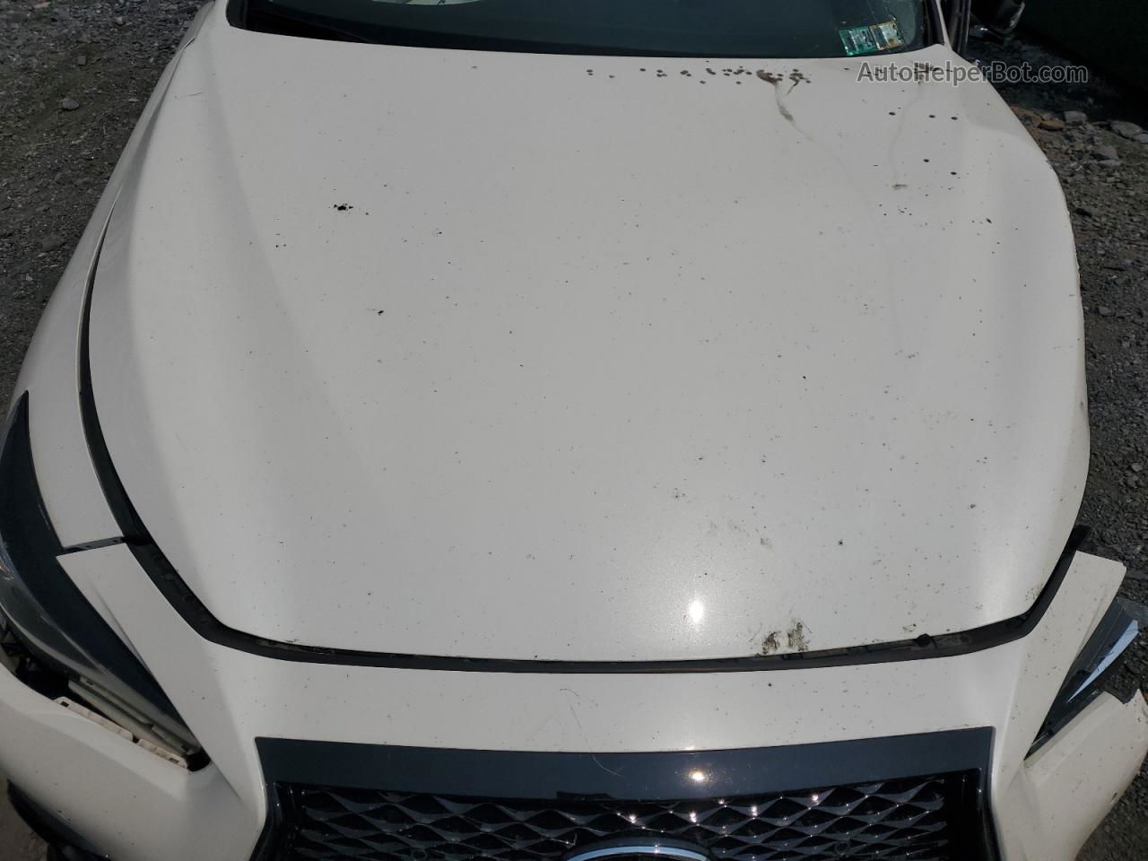 2019 Infiniti Q50 Luxe White vin: JN1EV7AR8KM554009