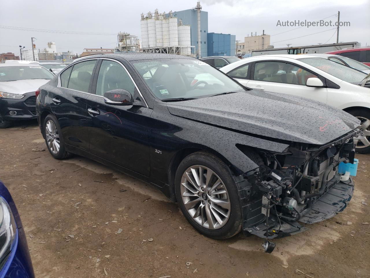 2019 Infiniti Q50 Luxe Black vin: JN1EV7AR8KM554012