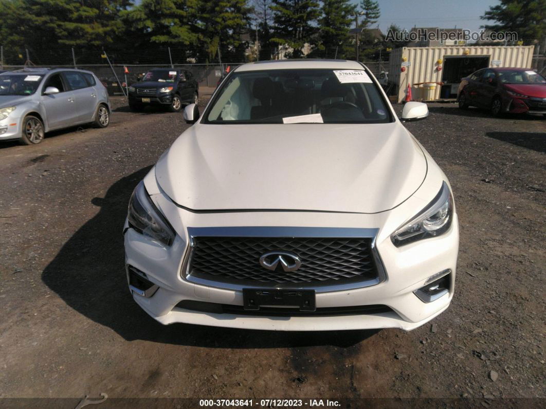 2019 Infiniti Q50 3.0t Luxe White vin: JN1EV7AR8KM554320