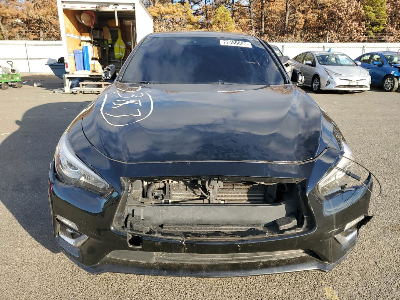 2019 Infiniti Q50 Luxe Черный vin: JN1EV7AR8KM554401