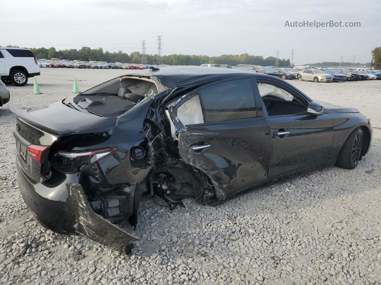 2019 Infiniti Q50 Luxe Black vin: JN1EV7AR8KM554415