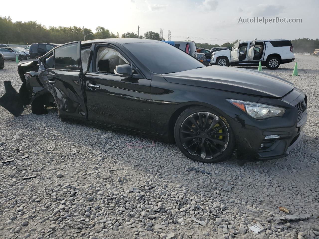 2019 Infiniti Q50 Luxe Black vin: JN1EV7AR8KM554415