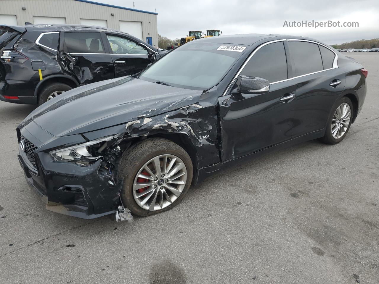 2019 Infiniti Q50 Luxe Black vin: JN1EV7AR8KM554964