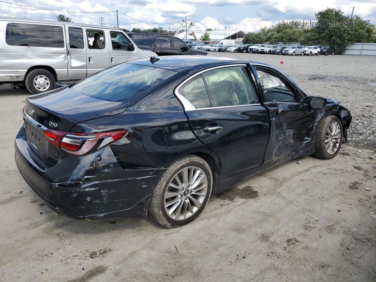 2019 Infiniti Q50 Luxe Black vin: JN1EV7AR8KM555810