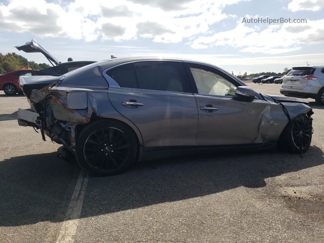 2019 Infiniti Q50 Luxe Gray vin: JN1EV7AR8KM556326