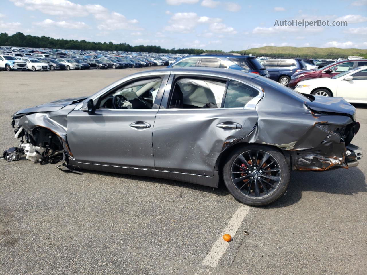 2019 Infiniti Q50 Luxe Gray vin: JN1EV7AR8KM556326