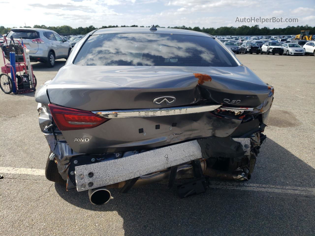 2019 Infiniti Q50 Luxe Gray vin: JN1EV7AR8KM556326