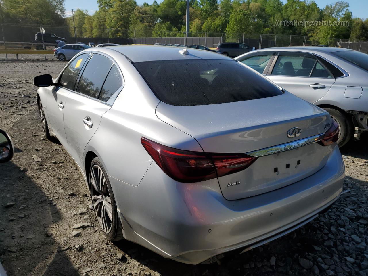 2019 Infiniti Q50 Luxe Silver vin: JN1EV7AR8KM558450