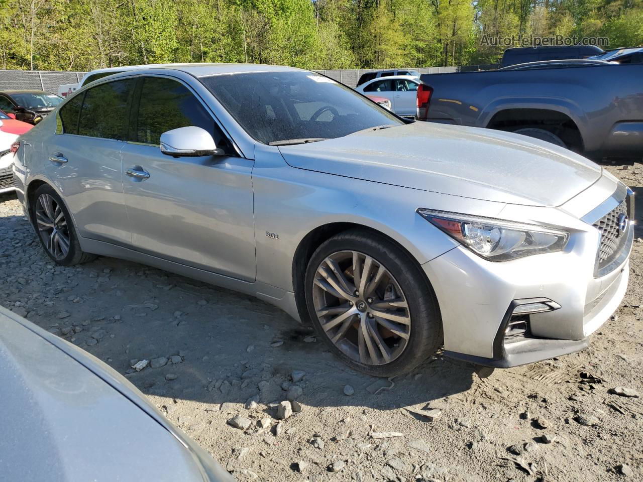 2019 Infiniti Q50 Luxe Silver vin: JN1EV7AR8KM558450