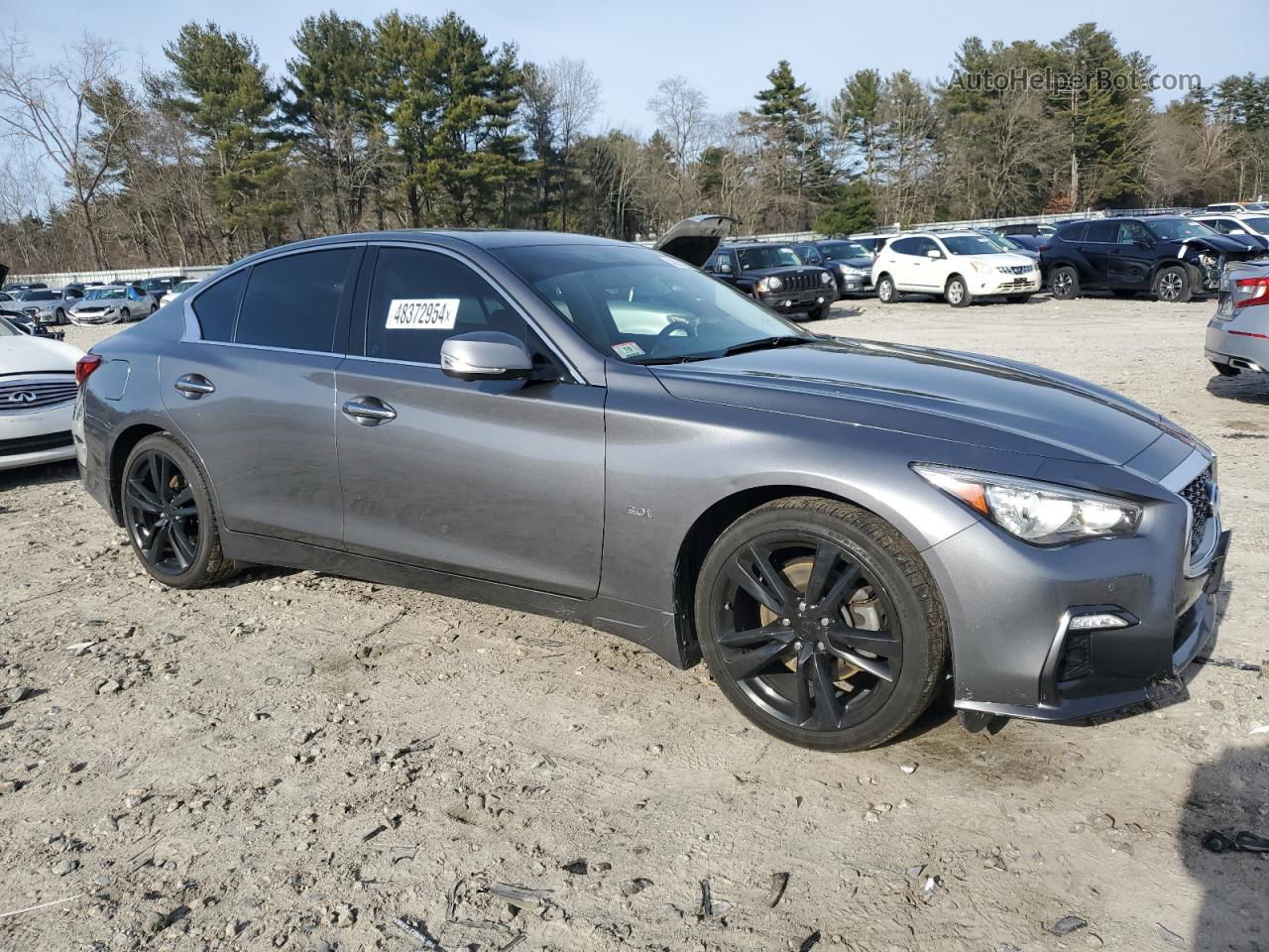 2019 Infiniti Q50 Luxe Gray vin: JN1EV7AR8KM590590