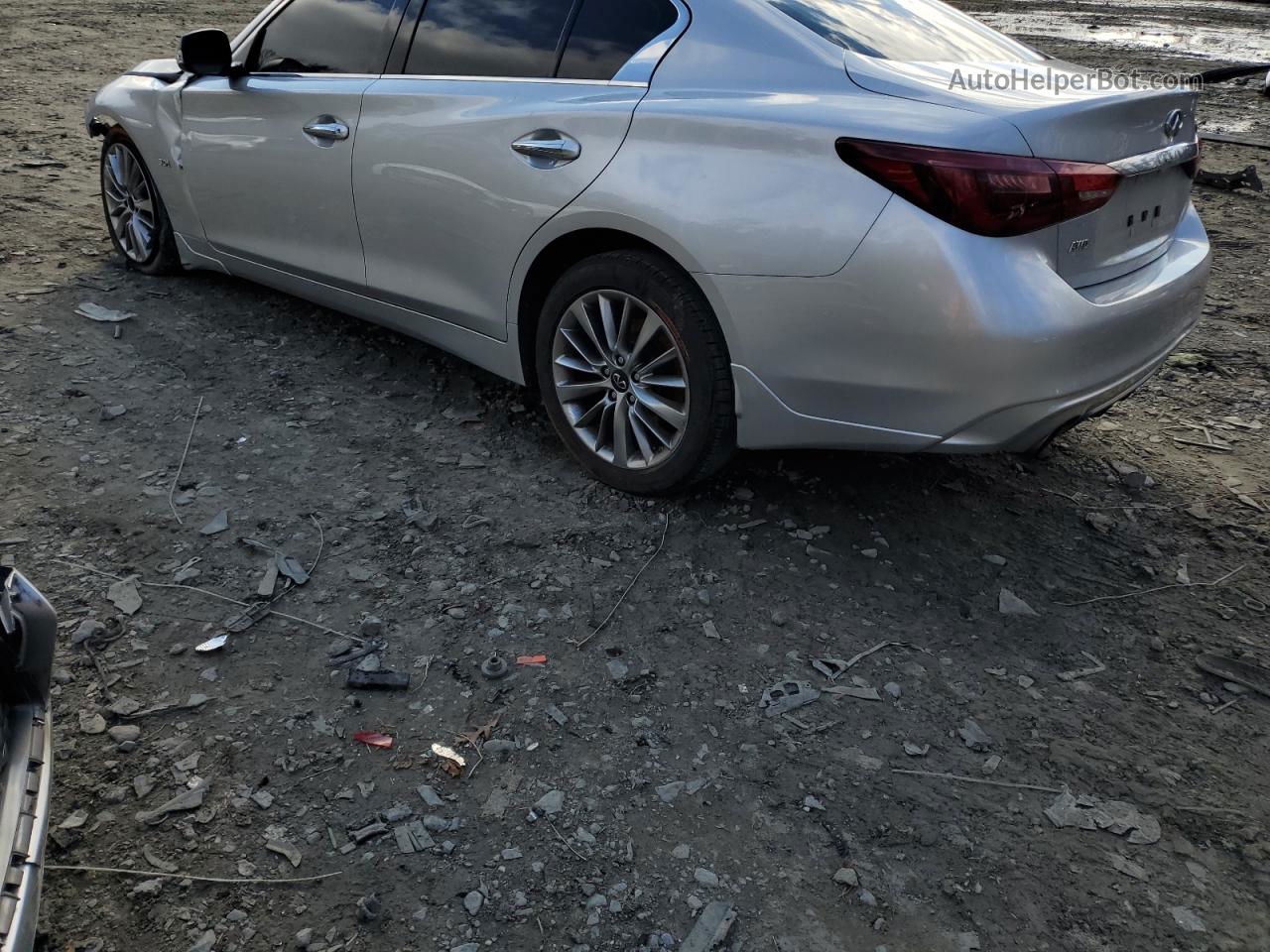 2019 Infiniti Q50 Luxe Silver vin: JN1EV7AR8KM594008