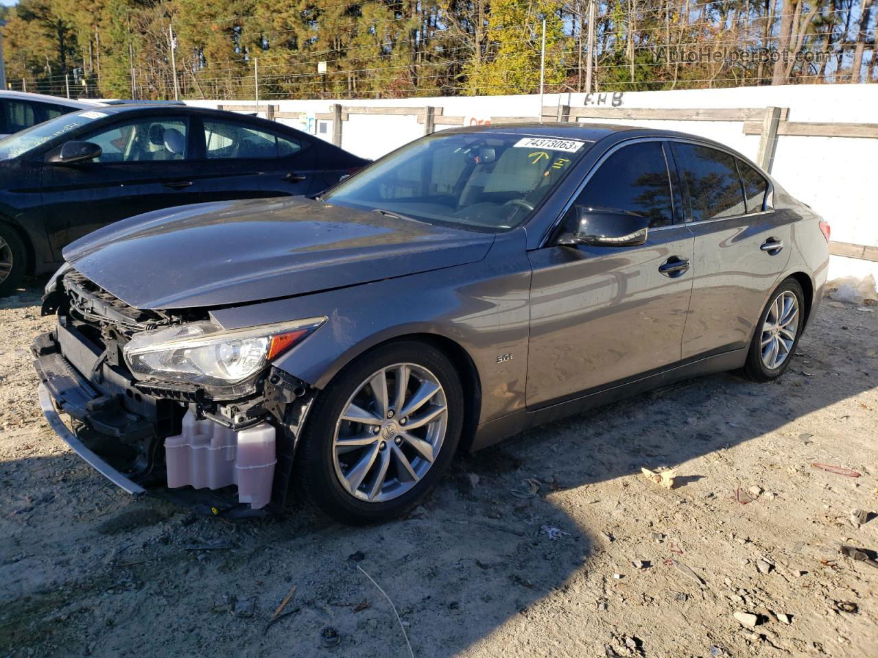 2016 Infiniti Q50 Premium Gray vin: JN1EV7AR9GM341352