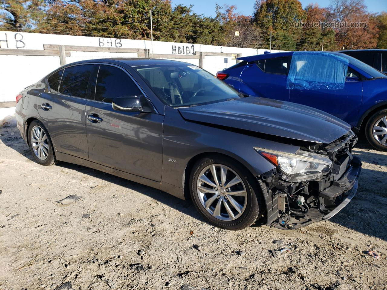 2016 Infiniti Q50 Premium Gray vin: JN1EV7AR9GM341352