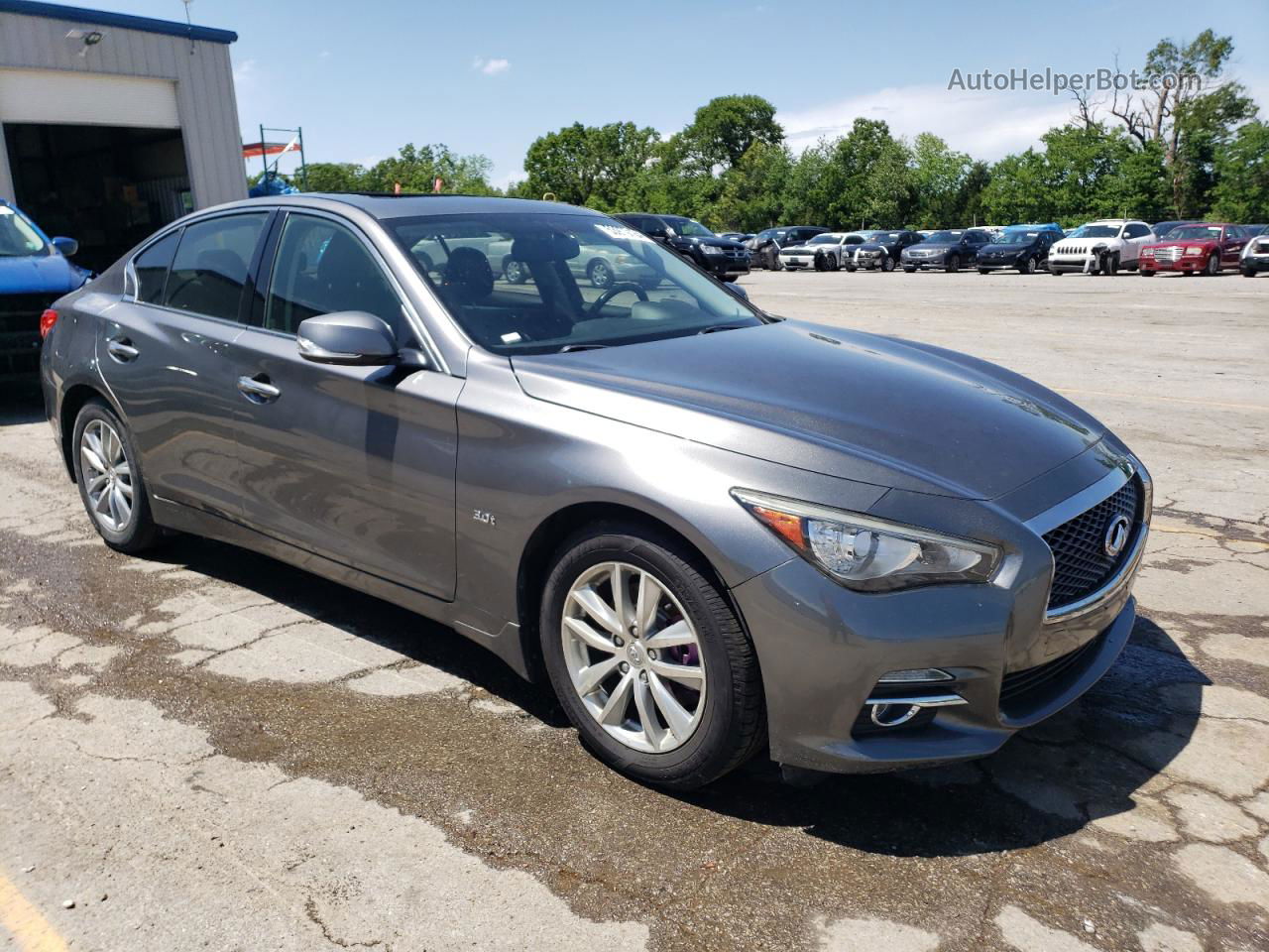 2016 Infiniti Q50 Premium Gray vin: JN1EV7AR9GM342758