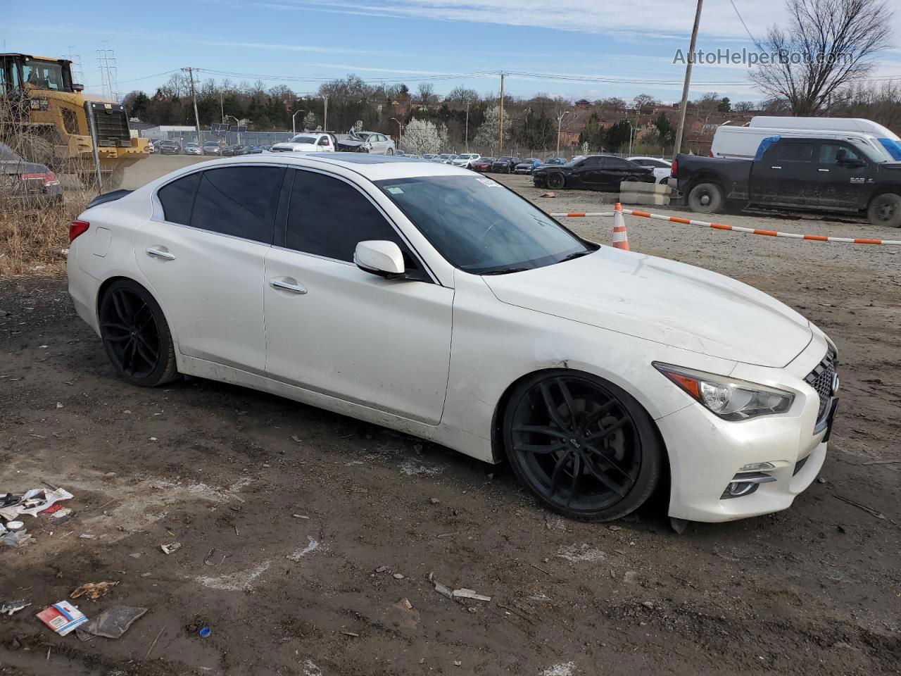 2016 Infiniti Q50 Premium White vin: JN1EV7AR9GM343831