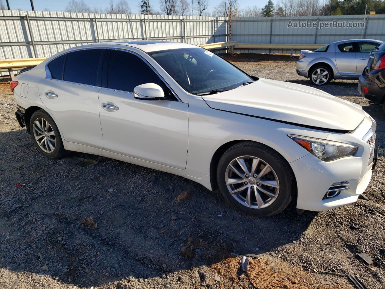 2016 Infiniti Q50 Premium White vin: JN1EV7AR9GM344557