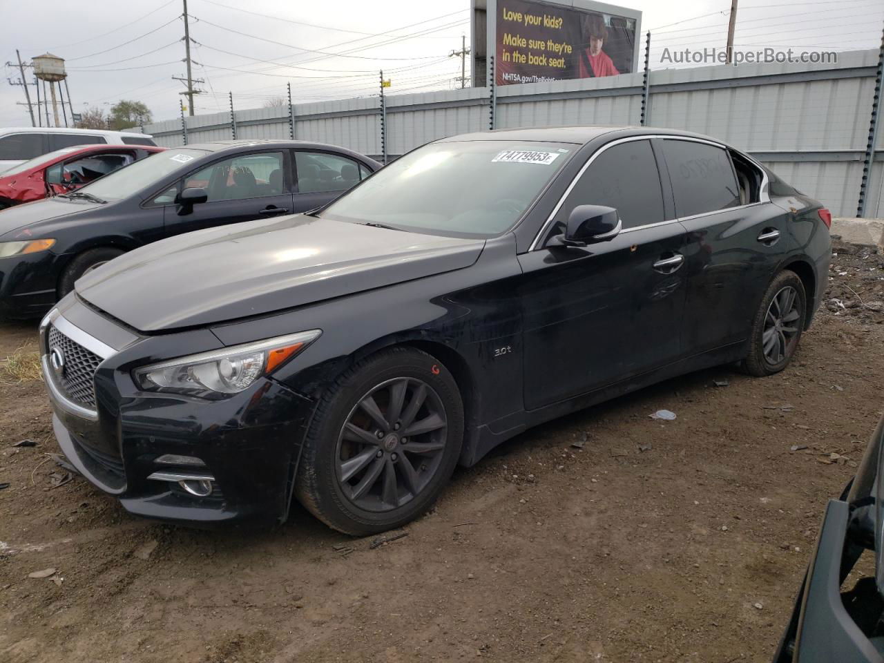 2016 Infiniti Q50 Premium Черный vin: JN1EV7AR9GM345482