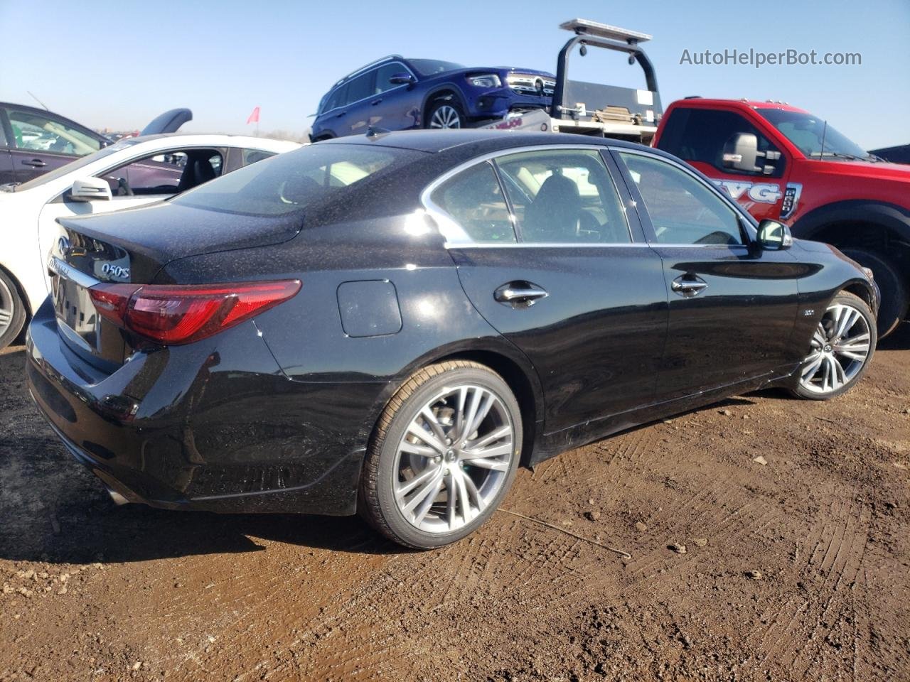 2018 Infiniti Q50 Luxe Черный vin: JN1EV7AR9JM434573