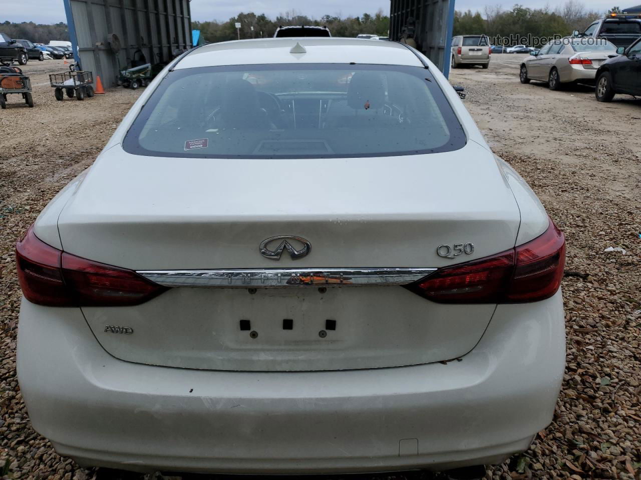 2018 Infiniti Q50 Luxe White vin: JN1EV7AR9JM435321